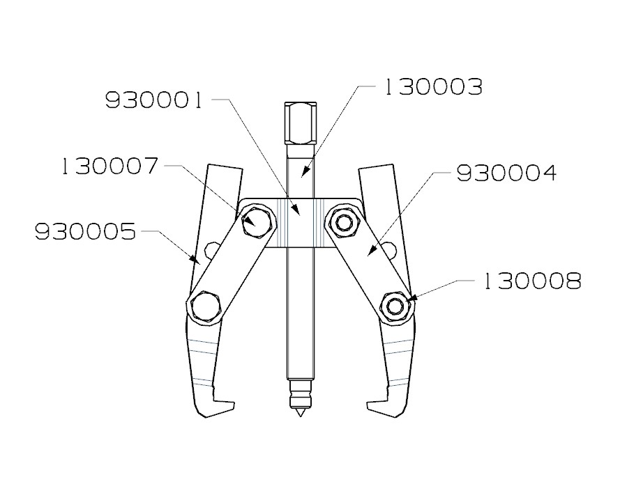 EXTRACTOR FORZA SERIE 9300 MECÁNICO DE 2 PATAS